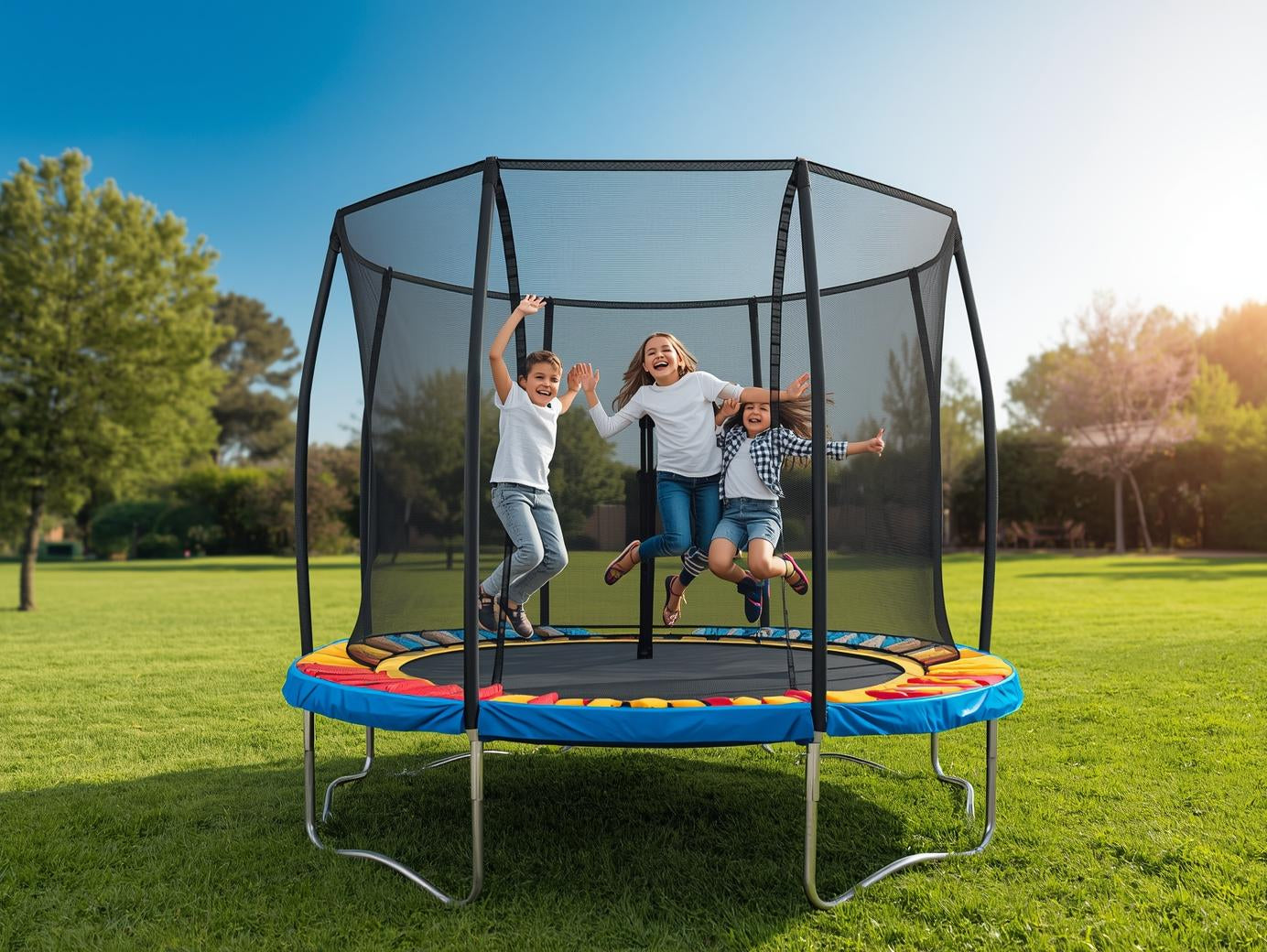 16 FT Medium Quality Trampoline – Ultimate Outdoor Fun for All Ages!
