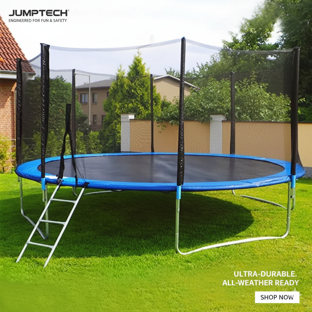 12 FT Trampoline (Normal Quality – Sunplay) – Safe Fun for Kids &amp; Families!