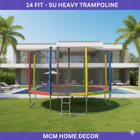 14 FT – 5U Heavy Trampoline – Strong, Safe &amp; Built for Maximum Fun!