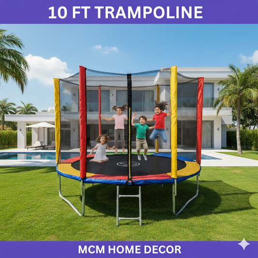 10 FT Trampoline – Outdoor Fun &amp; Fitness for Kids!