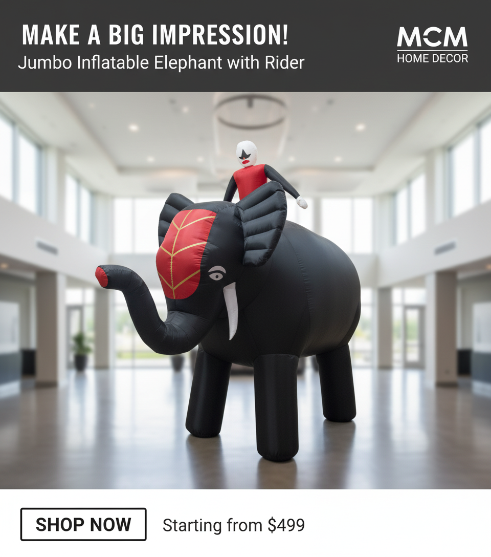 Inflatable Elephant &amp; Horse Ride