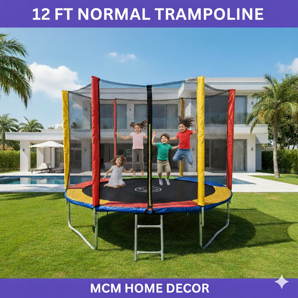 12 FT Trampoline (Normal Quality – Sunplay) – Safe Fun for Kids &amp; Families!