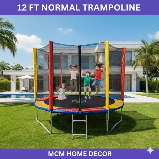 12 FT Trampoline (Normal Quality – Sunplay) – Safe Fun for Kids &amp; Families!