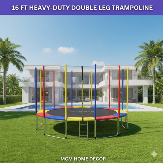 16 FT Double Leg Trampoline – Premium Outdoor Fun for All Ages!