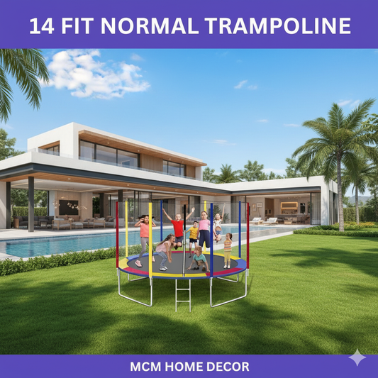 14 FT Normal Quality Trampoline – Safe, Fun &amp; Perfect for Kids!