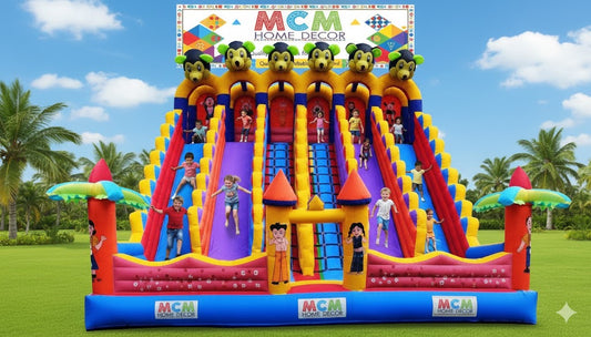 6-Line Mickey Mouse Inflatable Bouncy Slide